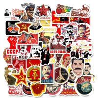 50ชิ้นของ CCCP/รัสเซีย/กระเป๋าโซเวียตกระเป๋าถ้วยน้ำกันน้ำเอาออกได้สติ๊กเกอร์กีตาร์