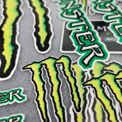 Stiker Reflektif Anti Air Motif Monster Energy Untuk Dekorasi Motorcross Mobil