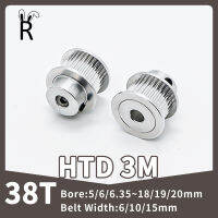 38ฟัน HTD 3M เข็มขัดรอก Synchronous ล้อ Bore 568 ~ 181920มม. ฟันกว้าง61015มม. CNC Gears 3M รอก38 T Timing Pulley