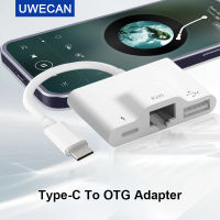 USB Type C ถึง RJ45 Ethernet LAN Adapterสายเคเบิล USB C OTG AdapterCard ReaderConnector รองรับ PD 60W