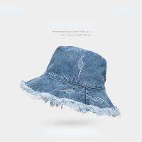 {You have a hat} 2023แบบใหม่หมวกถังผ้ายีนส์แบบล้างขอบด้านดิบแบบใหม่สำหรับผู้หญิง39; S ฤดูร้อนลดอายุสีฟ้า: หมวกกันแดดผู้ชาย39 S หมวกอาบน้ำเด็ก