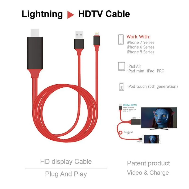 Cáp lighting kết nối HDMI cho iPhone iPad to HDTV - lightning HDMI - Cáp  nối iPhone iPad