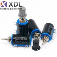 1pcs WXD3-13-2W Potentiometer + 1pcs black knob wxd3-13 100 200 220 470 680 1K 2.2K 3.3K 4.7K 5.6K 6.8K 10K 22K 33K 47K 100K Ohm WATTY Electronics