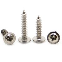 Nickel Plated Steel Self-tapping Screws M1.2 M1.4 M1.7 M2 M2.3 M2.6 M3 M3.5 M4 Cross Round Head PWA Pan Head with Pad Screw