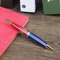 Red and Blue Double Headed Writing Multi-Function 1.0mm Metal Rotary Ball Pen for Daily Writing and Office Use