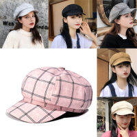 【cw】Autumn Octagonal Cap for emale R Cotton Berets Artist Painter Newsboy Hats Girls Spring Outing Visors