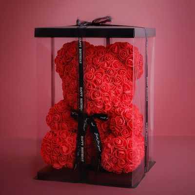 [AYIQ Flower Shop] กุหลาบตุ๊กตาหมีดอกไม้กุหลาบหมีกล่องของขวัญ DIY คริสต์มาสวาเลนไทน์ของขวัญวันตกแต่งบ้านงานแต่งงาน