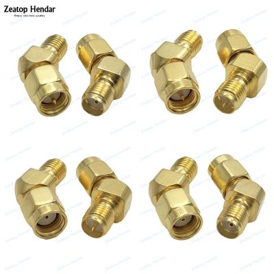 1Pcs Brass 45 Degree SMA / RP-SMA Plug to SMA / RPSMA Jack Male &amp; Female Antenna Adapter 135 Angle for FPV RF Coaxial Connector Electrical Connectors