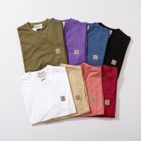 Carhartt Carhartt K87 เสื้อยืด แขนสั้น สไตล์คู่รัก เสื้อไม่มีกระเป๋าหน้า