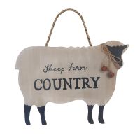 【LZ】❒▩❁  Decoration Pendant Farm Sheep Wooden Creative Animal Farm Decoration Pig Cow Door Hanging Decoration