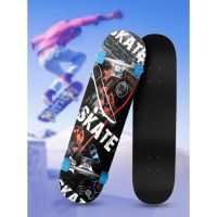 ?ส่งฟรี SKATEBOARD สเก็ตบอร์ด 79 CM. สเก็ตบอร์ดเด็ก สเก็ตบอร์ดสำหรับผู้เริ่มต้นเล่น ติดกระดาษทราย​ ประกอบสำเร็จ พร้อมใช้งาน