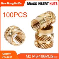 ✖✤ M2 M3 100Pcs Insert Knurled Nuts Brass Hot Melt Inset Nuts Heating Molding Copper Thread Inserts Nut Free Shipping