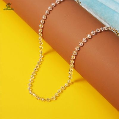 CR Detachable Face Lanyard Convenient Safety Rest Holder Pearl Crystal Hanging Chain Rope Accessories
