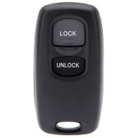 Uncut Key Replacement 2 Button Keyless Entry Remote Key Fob Shell Case and Button Pad Compatible with MAZDA 2 3 6 323 626