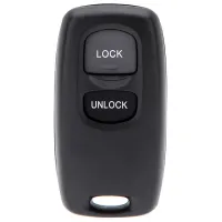 Uncut Key Replacement 2 Button Keyless Entry Remote Key Fob Shell Case and Button Pad Compatible with MAZDA 2 3 6 323 626