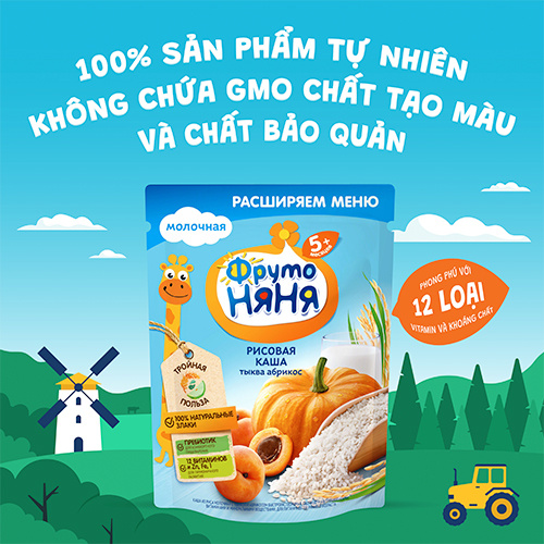 Bột ăn dặm gạo bí đỏ mơ fruto nyanya 200g - ảnh sản phẩm 2