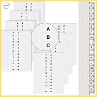 UNDATA ตัวอักษรตัวอักษรตัวอักษร แท็บเหนียว สีขาวขาว A-Z เครื่องหมายหน้ากระดาษ เล็กๆน้อยๆ กาวในตัว แท็บหนังสือ พจนานุกรมแบบสอด