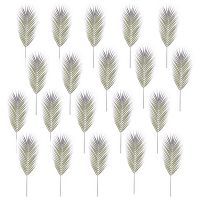 20Pcs Simulation Plant Single Branch Palm Leaf Loose Tail Sunflower Leaf Home Wedding Living Room Flowers and Leaves
