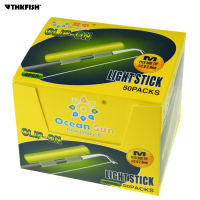 Clip On! Fishing Glow Stick 100Pcs XL L M Fluorescent Light stick Dry Type Luminous Wand Tubes Snap On Fishing Rod Top