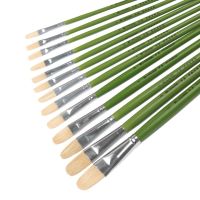 Oil Acrylic Watercolor Bristle Paint Brushes 100% Natural Chungking Hog Hair 6pcs Filbert Paint brush Set Pipe Fittings Accessories