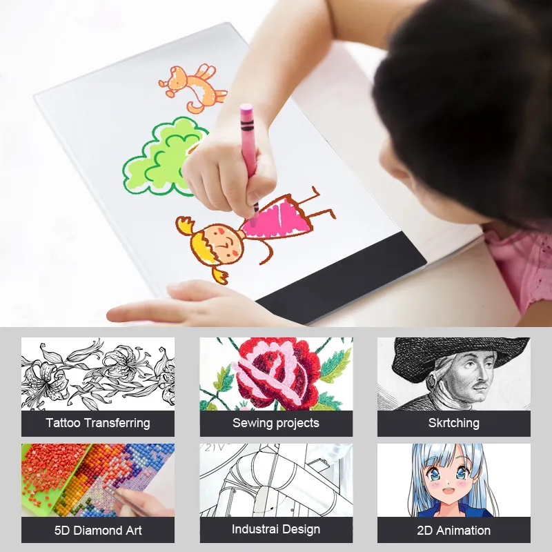 Led Drawing Copy Board Kids Toys to Draw 3 Level Dimmable Painting