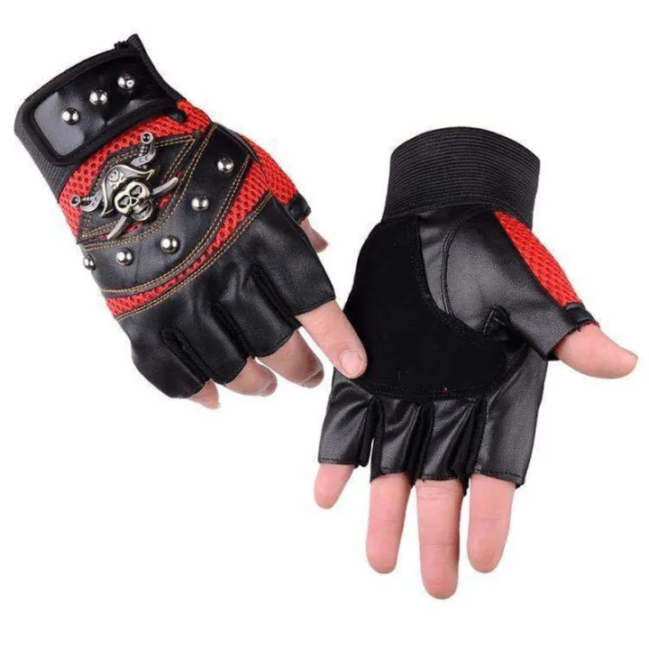 punk-skulls-rivet-pu-leather-gloves-men-women-fashion-hip-hop-anti-slip-half-finger-gloves-summer-cycling-motorcycle-accessories