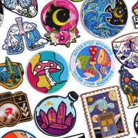 Outdoor Patch Iron On Patches For Clothing Thermoadhesive Patches On Clothes Mushroom Embroidery Patch For Clothes Sewing Badges