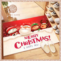 Living Zone พรมเช็ดเท้า ลายคริสต์มาส กันลื่น ขนาด 40x60 ซม. พรมเช็ดเท้า Merry Christmas