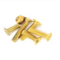 10-50pcs brass flat head screw M2 M2.5 M3 m4 m5 m6 Brass cross recessed countersunk head machine screws Fasteners