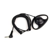 Portable One PCS 3.5mm Curved Jack D-shape Listening Only Headset Earphone for Two Radio Transceivers Walkie Radio Ear Hook