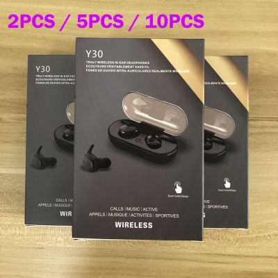 ZZOOI 2/5/10PCS Y30 TWS Wireless Blutooth Earphone Headset Touch Control Earbuds Headphone with Retail Box