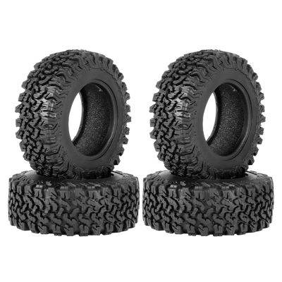 4PCS 1.9 Tire Wheel Tyre 90Mm Black Rubber for 1/10 RC Crawler Car Traxxas TRX4 RC4WD D90 Axial SCX10 II III Redcat MST