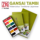 Màu nước KURETAKE Gansai Tambi màu truyền thống Nhật Bản 12 18 24 36 48