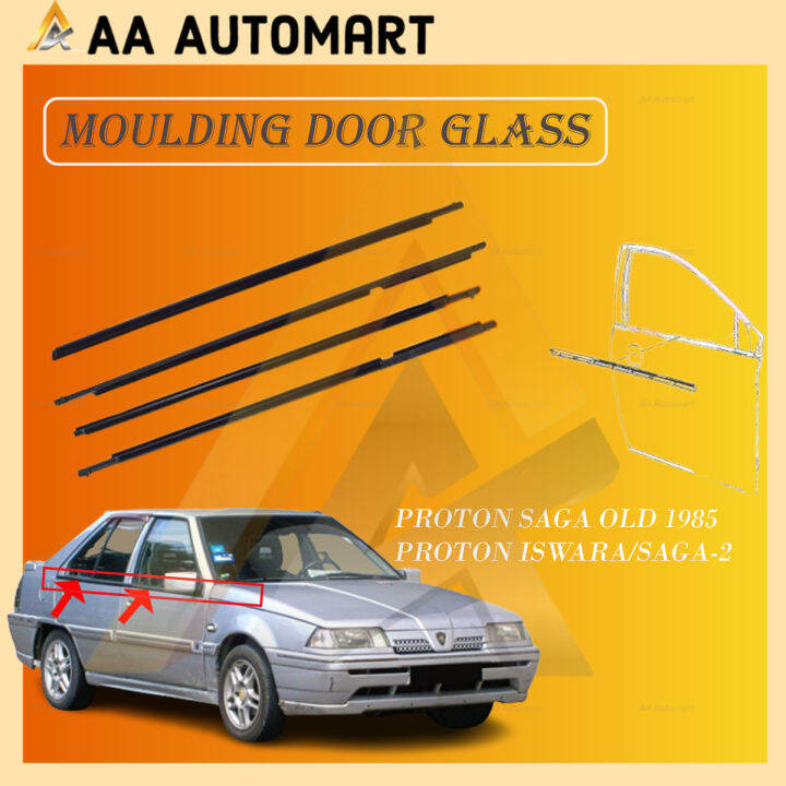 Proton Saga Old 1985/Iswara/Saga2 Door Moulding Lining Rubber Outer Glass Window Getah Pintu