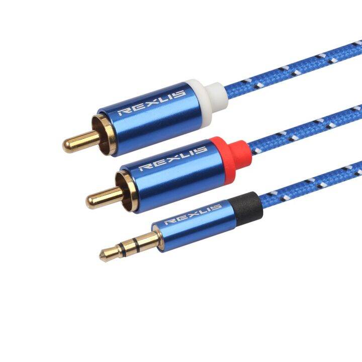 aluminum-alloy-port-3-5mm-to-2rca-adapter-phone-to-amplifiers-subwoofer-audio-mixer-home-theater-aux-audio-cable