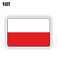 YJZT 12.1CM*8CM Car Window Poland Flag Reflective Car Sticker Bike Decal 6-1696