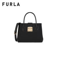 FURLA กระเป๋าสะพายผู้หญิง รุ่น METROPOLIS S TOTE ONYX