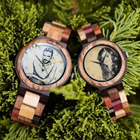 ZZOOI BOBO BIRD Wood Watch Men Women Quartz Wristwatch Couple Timepiece Clock Colorful Wooden Band Logo Customize Photo Gift Dropship