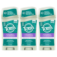 Toms Of Maine Antiperspirant Deodorant For Women, Coconut Lavender, 2.25 oz. Pack of 3 (Packaging May Vary) Coconut Lavender 2.25 Ounce 3-Pack