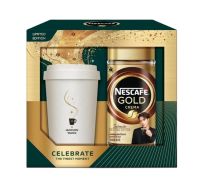 Nescafe Gold Crema Instant Coffee 200g. + แก้ว (Gift Set) เนสกาแฟ โกลด์ เครม่า กาแฟสำเร็จรูป กิ๊ฟเซ็ต