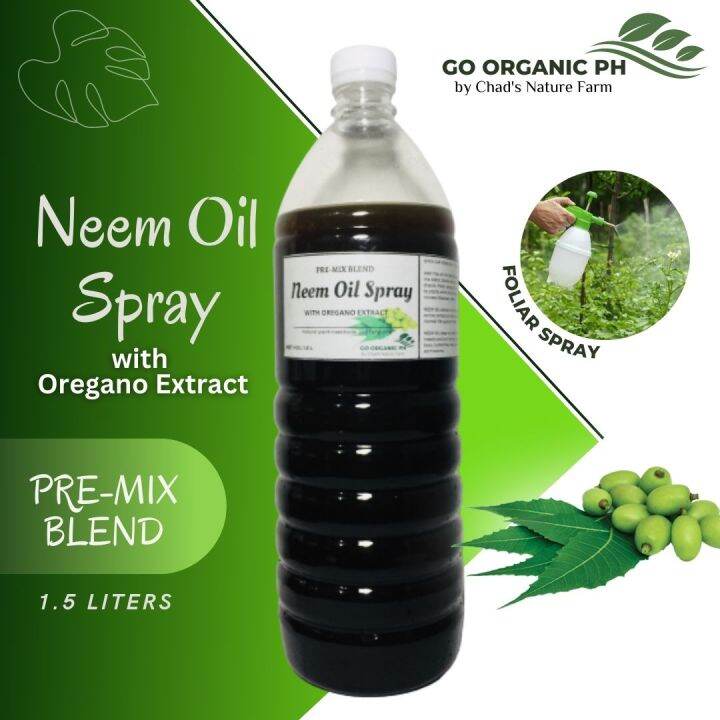 GO ORGANIC PH NEEM OIL SPRAY with Oregano Extract PREMIX BLEND 1.5 LITERS Rich In