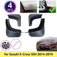 สำหรับ Suzuki SX4 S-Cross 2014 ~ 2019บังโคลนบังโคลนบังโคลนยางกันโคลนแผ่นกันกระเซ็นอุปกรณ์เสริม Maruti SX-4 SX 4 S Scross