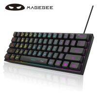 Magegee TS91มินิ60% เล่นเกม/แป้นพิมพ์สำนักงานปุ่มกดกันน้ำแบบมีสายไฟ RGB Backlit แป้นพิมพ์คอมพิวเตอร์ขนาดกะทัดรัดสำหรับ Windows/Mac/