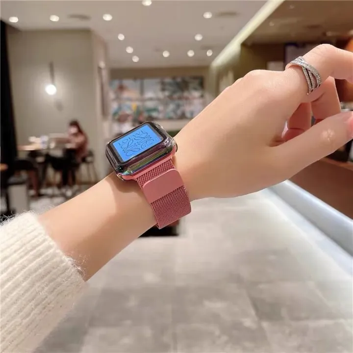スマートフォン/携帯電話 その他 Compatible For Apple Watch Series 41mm 45mm Stainless Steel 