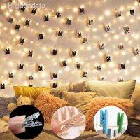 ℗♧ String Lights with Photo Clip USB Battery Garland Decoration Outdoor Wedding Wall Curtain