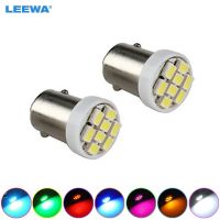 LEEWA 4pcs 7-Color T4W BA9S 8-LED 1206SMD Interior Car LED Light Reading Dome Lamps Marker Light DC12V CA1532