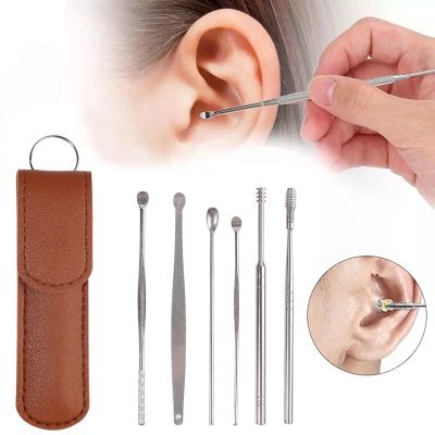[6PCS Portable Ear Cleaner Set ][Spiral Ear Cleaning Tools][Ear Wax Remover Ear Curette] 5211034☫