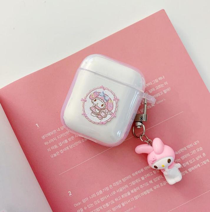 เคสโทรศัพท์แบบนิ่มพร้อมจี้3d-cinnamoroll-2ของฉันกล่องหูฟังเมโลดี้ไร้สายสำหรับอุปกรณ์หูฟังน่ารัก