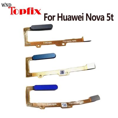 รหัสสัมผัสสำหรับเมนู Huawei Nova 5t บ้านบนริบบิ้นสายเคเบิลงอได้อะไหล่สำหรับ Yal-L21เซ็นเซอร์ลายนิ้วมือ Huawei Nova 5t