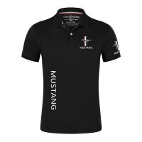 Ford Mustang Summer Men Polo Shirt Trend Brand Printing Casual High Quality Cotton Short Sleeves Harajuku Classic Tops T-shirts